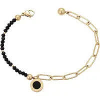 Faina Armband goud / zwart