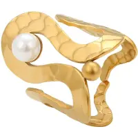 NAEMI Ring goud / parelwit