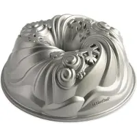 Nordic Ware Laat het sneeuwen Bundt, Bakblik, Zilver