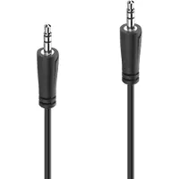 Hama 00205262 Jackplug Audio Aansluitkabel [1x Jackplug male 3,5 mm - 1x Jackplug male 3,5 mm] 1.5 m Zwart