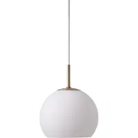 Frandsen Glazen hanglamp Ball, dimbaar, wit / opaal, Woon-/ Eetkamer, Glas, Design, hanglamp