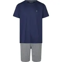 Phil&Co. Pyjama kort ' Lounge Dreams ' donkerblauw / grijs