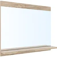 En.casa Badkamerspiegel Krildihana met plank 50x60x12 cm eikenkleurig []