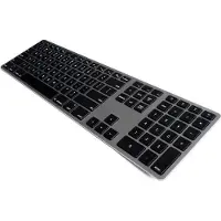 Matias Wireless Zilver Backlit Toetsenbord Grijs