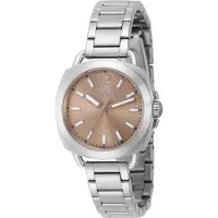 Invicta Wildflower 46345 Dames Horloge - Quartz Uurwerk - Roestvrij Staal met roze Wijzerplaat - 32mm