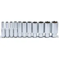 Bgs Doppenset hexagonaal, diep drive square drive 10 mm (3/8") inch maten 1... (3/8")