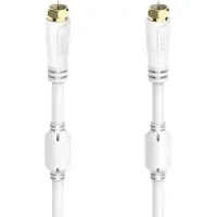Hama SAT Aansluitkabel F Connector - F Connector Verguld 500 cm Wit