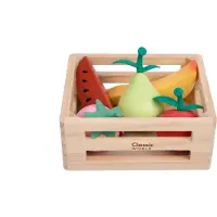 Classic World houten speelgoed krat met fruit voor speelkeuken.