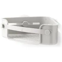 SmartaSaker Flex douchemand - 30x19x9cm - hoekmontage - zelfklevend - ABS Grijs 1021299-918