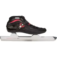 Nijdam Premium Norenschaatsen Carbon - Laag - Zwart/Rood - Maat 38