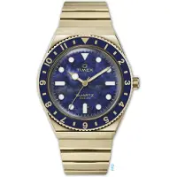Timex Analoog horloge 'Q ' blauw / goud