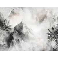 WALLARENA - Fotobehang - 200x140 cm - bloemen beton op vliesbehang voor slaapkamer en woonkamer