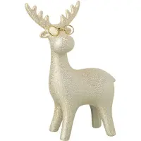 J-Line figuur Rendier - porselein - goud - small