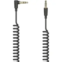 Hama Spiraalkabel - - 3,5 mm 90 mannelijke jack - Mannelijke stereo connector - Zwart