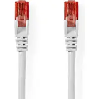 Nedis CAT6 Netwerkkabel - RJ45 Male - RJ45 Male - U/UTP - 3.00 m - Rond - PVC - Wit - Label