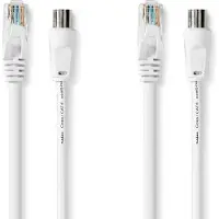 Nedis Coax / CAT6 combinatiekabel | wit | 1,5 meter