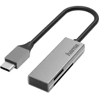 Hama USB-kaartlezer USB-C USB 3.0 SD/microSD Alu