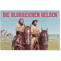 Blechwaren Fabrik Braunschweig Bud Spencer & Terence Hill Tin Sign Die glorreichen Helden 20 x 30 cm Tin signs