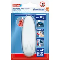 TESA Zelfklevende haak Power Strips 3 kg Wit