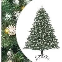 vidaXL Kunstkerstboom Groen 240 cm PVC en Plastic en Staal