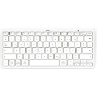 Hama Bluetooth mini-toetsenbord Travel 400 voor tablets, draadloos, WS, QWERTZ DE (00125133) (NL, Draadloze), Toetsenbord, Grijs, Wit