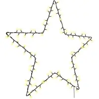 vidaXL Kerstverlichting, sterrensilhouet, 115 LED's, warm wit