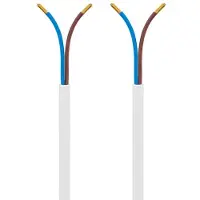 Universal Elektrakabel 2-aderig | 2x 0,75mm | wit | 5 meter