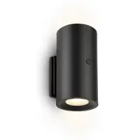 B.K.Licht BRILONER Isy – Oplaadbare Wandlamp – zonder stroomaansluiting & boren – dimbaar met touch – warm wit licht – zwart – Ø6 x 12 cm
