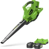 Greenworks 48V (24V x 2) accu-blazer/stofzuiger voor bladeren, met schouderriem, borstelloos