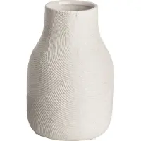 Gusta Vaas Lijnen Ø9,3X14,3 cm Wit