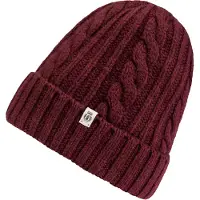 Roeckl Muts 'CABLED CHARM' bordeaux / wijnrood / donkerrood