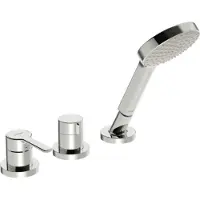 Hansa Hansaronda afbouwdeel voor 3-gats badkraan met handdouche met doucheslang 175 cm, chroom