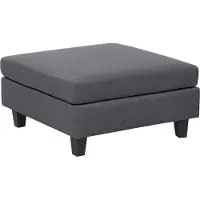 Beliani UNSTAD - Hocker - Donkergrijs - Polyester