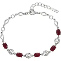 NAEMI Armband rood / zilver