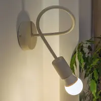 Helam Wandlamp Oxford, dimbaar, crème / amber, Woon-/ Eetkamer, metaal, Modern, wandlamp