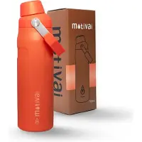 Motivai Fast Sip Drinkfles 700ML – Oranje – Thermosfles RVS – Lekvrije Waterfles – BPA-vrij – Dubbelwandig Geïsoleerd – Voor Warm & Koud