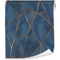 WALLARENA - Behang - Breedte 50 cm - geometrisch 3D patroon - geschikt voor woonkamer en slaapkamer - 10m