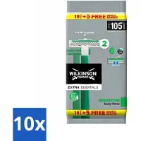 Wilkinson Sword Wilkinson - Wegwerpscheermesjes - Extra Essential 2 Sensitive - Zacht - 15 mesjes - Bulkverpakking - 10 stuks
