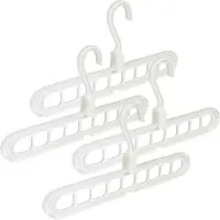 Benson Kledinghangers - 4x stuks - hout - anti slip - 45 cm - draaibare haak - kledingkast inruimen