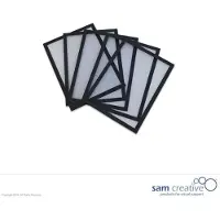 Sam Creative Whiteboard Magneetvenster A5 zwart set 5 stuks