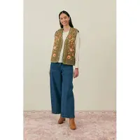 Louise Misha Vest Liberta Khaki Maat: 36 | Gilets Outlet | Dames | Bruin