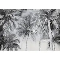 WALLARENA - Fotobehang - 250x175 cm - zwart-wit palmboom fotobehang voor slaapkamer en salon van vliesbehang