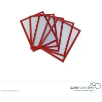 Sam Creative Whiteboard Magneetvenster A5 rood set 5 stuks