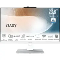 MSI Modern AM242TP 1M-1207DE All-in-One wit 23,8" (60,5cm) FHD Touch Display, Intel Core i5-120U, 16GB RAM, 512GB M.2 SSD, Intel grafische weergave, Windows 11 P