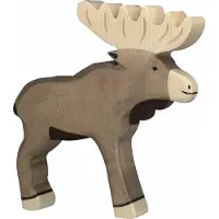 Gollnest & Kiesel Wildernis - Eland - 19X3X18Cm - Houten Figuur - Handgemaakt
