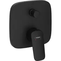 Hansgrohe Logis ééngreeps badmengkraan afbouwdeel met zekerheidscombinatie, mat zwart