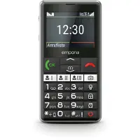 Emporia emporiaPURE-LTE, Verticaal model, Enkele SIM-kaart, 5,87 cm (2,31 inch), 2 MP camera, 1400 mAh batterij, Zwart