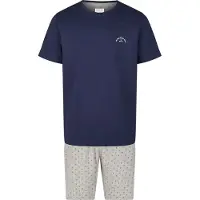 Phil&Co. Pyjama kort 'Lounge Dreams' navy / grijs gemêleerd
