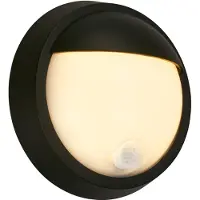 Briloner Wandlamp buiten met bewegingssensor 3785015, zwart, Kunststof, Modern