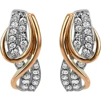 Orphelia 'Elsia' Dames 925 Sterling Zilveren Oorbellen - Zilver/Roze ZO-7027